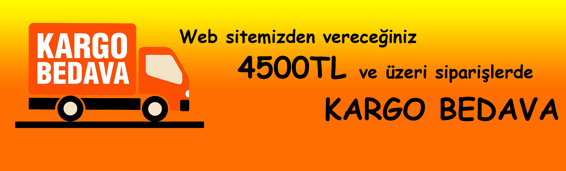 4500 tl ve üstü kargo bedava